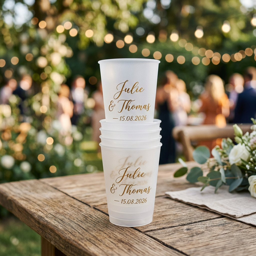 Eco cup personnalisée La Cascade à Cocktails pour mariage